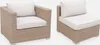 Salotto da giardino in resina intrecciata, 5 posti, Beige Anteprima dell’immagine prodotto 2