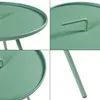 Collage of close-up shots of a green outdoor side table. Náhled obrázku produktu