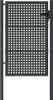A dark gray metal garden gate with a grid pattern is shown against a white background. Produktbild-Vorschau