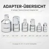 Steckschlüssel Adapter 6tlg Stecknuss Satz 1/2" 3/4" 1/4" Produktbild-Vorschau 2