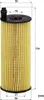 A technical drawing of an oil filter with dimensions indicated. Podgląd zdjęcia produktu