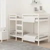 vidaXL Letto a castello bianco 90x200 cm in legno massiccio Anteprima dell’immagine prodotto 3