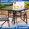 Sussex Runder Garten-Esstisch mit Glasplatte – 60 cm x 70 Produktbild-Vorschau 2