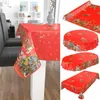 Tischdecke Wachstuch Weihnachten Rot Robust Wasserabweisend Produktbild-Vorschau 6