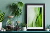 Bild 20x30 MDF-Rahmen, Wandkunst Grüne Wellen Hintergrund Produktbild-Vorschau 2