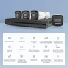 A security camera system with an NVR and multiple cameras, along with a detailed feature breakdown. Náhľad obrázku produktu
