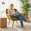 HOMCOM Poltrona singola con braccioli, poltrona relax con Anteprima dell’immagine prodotto 2