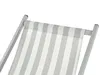 BELIANI Liegestuhl Grau Aluminium Mesh Weiß u. Grau Faltbar Produktbild-Vorschau 8