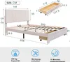CDGlobal  Polsterbett 140x200cm mit höhenverstellbarem Produktbild-Vorschau 5