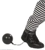 Kostüm Gefangener gelb schwarz Häftling + Handschelle + Produktbild-Vorschau 3