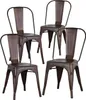 lot de 4 chaises de salle à manger avec assise en fer, Voir les images du produit 1