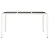 vidaXL Gartentisch 150x90x75 cm Gehärtetes Glas Poly Rattan Produktbild-Vorschau 3