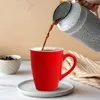 Kaffeetassen 4er Set aus Keramik 340ml, Teetassen moderne Produktbild-Vorschau 6