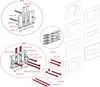 Diagrams and illustrations of plumbing components and flush plates. Produktbild-Vorschau