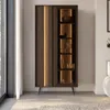 Vitrinenschrank Standvitrine LUPO 93 cm Eiche Dunin Braunes Produktbild-Vorschau 2