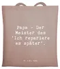 Mr. & Mrs. Panda Tote Bag Spruch Papa Meister - Braun Produktbild-Vorschau 1