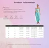A size chart and a model wearing a costume. Anteprima dell’immagine prodotto