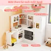 COSTWAY Cucina per bambini con piano di lavoro estraibile, Anteprima dell’immagine prodotto 6