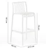 Lot de 2 tabourets de bar d'extérieur, empilables, en Voir les images du produit 7