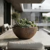 PFLANZWERK® Pflanzschale Pflanzkübel BOWL Ø 28cm ROST Produktbild-Vorschau 2