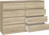 Komoda Malwa M8 140 cm z 8 szufladami w kolorze sonoma Produktbild-Vorschau 5