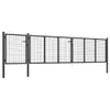 Gartentor Stahl 500×100 cm Anthrazit Produktbild-Vorschau 2