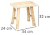Tabouret en bois - tabouret rectangulaire, repose-pieds, 34 Voir les images du produit 7