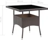 vidaXL 5-tlg. Garten-Essgruppe Braun Poly Rattan und Glas Produktbild-Vorschau 6
