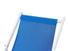 BELIANI Liegestuhl Weiß Aluminium Mesh Blau Faltbar Produktbild-Vorschau 6