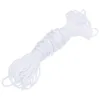 A coiled white rope on a white background. Voir les images du produit
