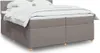 vidaXL Boxspringbett mit Matratze Taupe 200x200 cm Stoff Produktbild-Vorschau 2
