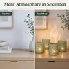 Boltze Windlicht Set Grün Glas 4-teilig gemustert Produktbild-Vorschau 6
