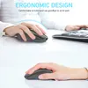 A split image showing a person using a computer mouse, with text highlighting its ergonomic design. Náhled obrázku produktu