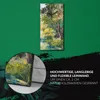 Küche Wohnzimmer Wand Leinwand Uhr 30x60 Ölgemälde Wald Produktbild-Vorschau 5