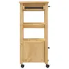 vidaXL Küchenwagen MONZA 48x40x88,5 cm Massivholz Kiefer Produktbild-Vorschau 6