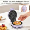YASHE Mini gaufrier ABW59C, 550 W, plaque 10 cm, Voir les images du produit 3