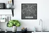 MuchoWow® Gerahmtes Poster Böblingen - Stadtplan - Blau - Produktbild-Vorschau 3