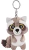 NICI Racoon Clooney, Kľúčenka, Šedá, Biela, Kov, Plyš, Náhľad obrázku produktu 2