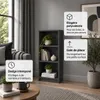 SELO Bibliothèque moderne 50 x 31 x 113 cm – Anthracite – 3 Voir les images du produit 3