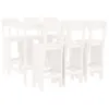 Cloris Designermöbel 7-tlg. Gartenbar-Set Weiß Massivholz Produktbild-Vorschau 2