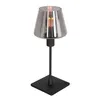 Tischlampe - schwarz - Ancilla - glas metall - Ø 14cm - E14 Produktbild-Vorschau 1