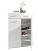 Schuhschrank - Weiß Hochglanz - B 122 cm - 2 Türen - 1 Produktbild-Vorschau 6