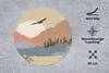 MuchoWow® Mauspad Mousepad Pastell - Vogel - Berge 50x50 cm Produktbild-Vorschau 2