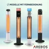 AREBOS Stand Heizstrahler 1500W mit LED Licht & Produktbild-Vorschau 4