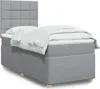 Boxspringbett mit Matratze Hellgrau 90x190 cm Stoff Produktbild-Vorschau 2