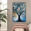 MuchoWow® - Leinwandbilder - Baum - Blau - Gold - Abstrakt, Produktbild-Vorschau 2