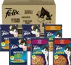 A collage of Felix cat food pouches and a box. Produktbild-Vorschau
