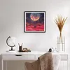 Gerahmtes Poster - Schwarzer Rahmen - Mond Schaukel Frau - Produktbild-Vorschau 6
