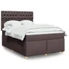 Boxspringbett mit Matratze Dunkelbraun 160x200 cm Stoff Produktbild-Vorschau 2