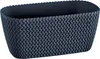 A dark grey rectangular planter with a knitted texture. Anteprima dell’immagine prodotto